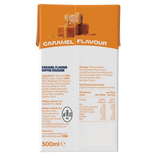Brooklyn Halo Coffee Creamer Caramel Flavour