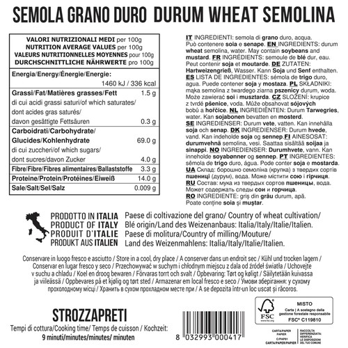 Filotea Strozzapreti Durum Wheat Semolina Pasta