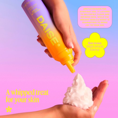 DAISE Foaming Body Wash in Vanilla Whip, Ultra Hydrating for Skin