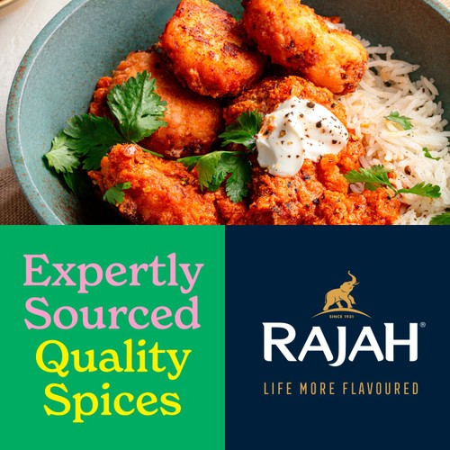Rajah Spices Ground Hot Madras Curry Powder