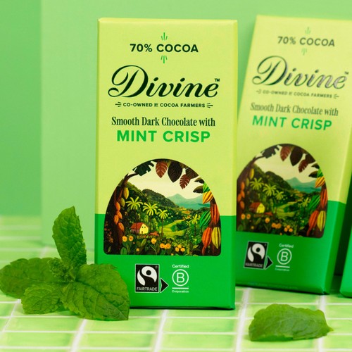 Divine 70% Dark Chocolate with Mint Crisp