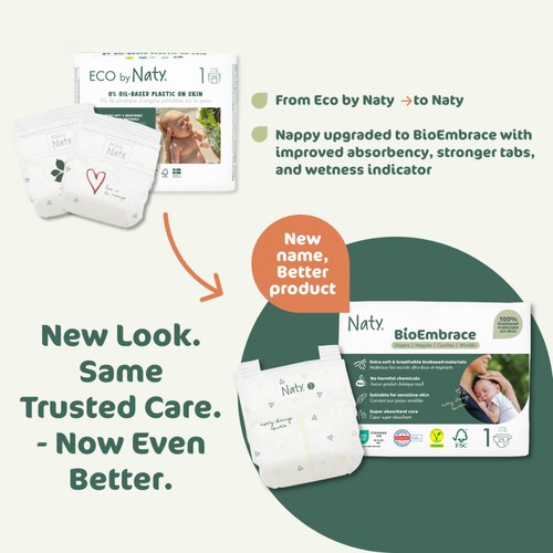 Naty BioEmbrace Nappies Size 1 (2-5kg)