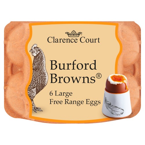 Clarence Court  Burford Brown 6 Large Free Range Eggs
