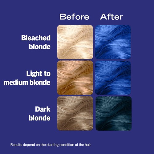 Schwarzkopf LIVE, Vibrant Semi-permanent Blue Hair Dye, Electric Blue 095