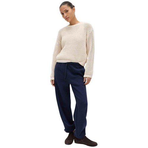 M&S Womens Cotton Rich Cuffed Joggers, 18 Extra Short, Navy