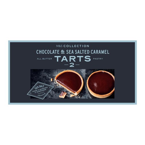 M&S Collection 2 Chocolate and Sea Salted Caramel Tarts