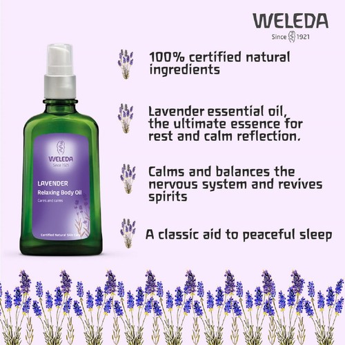 Weleda Lavender Relaxing Spa Body Oil Natural Vegan