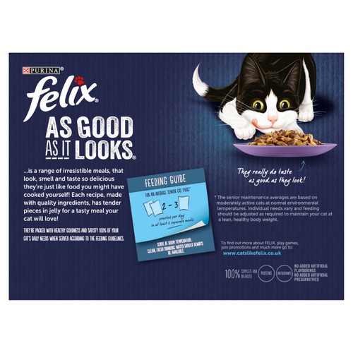 Felix As Good As it Looks Senior 7+ Mixed in Jelly Wet Cat Food