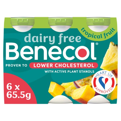 Benecol Cholesterol Lowering Yoghurt Drink Dairy Free Tropical
