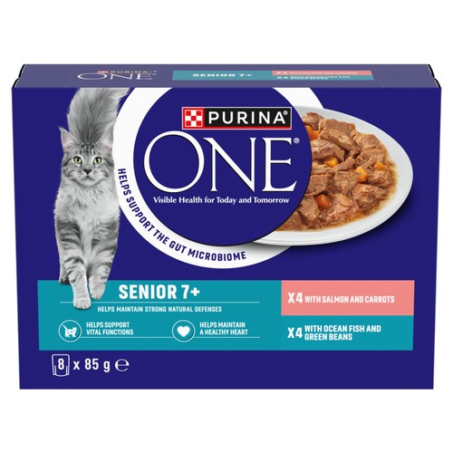 Purina One Senior 7+ Mini Fillets Salmon & Ocean Fish Wet Cat Food