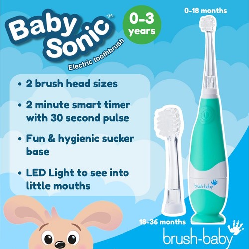 Brush-Baby BabySonic Electric Toothbrush, 0-3 Yrs