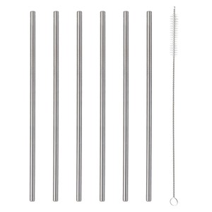 Viners Barware Long Steel Drinking Straws