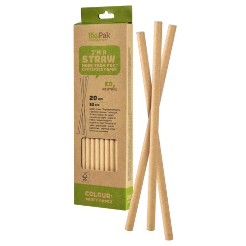 Bio Kraft  Recyclable Paper Straws