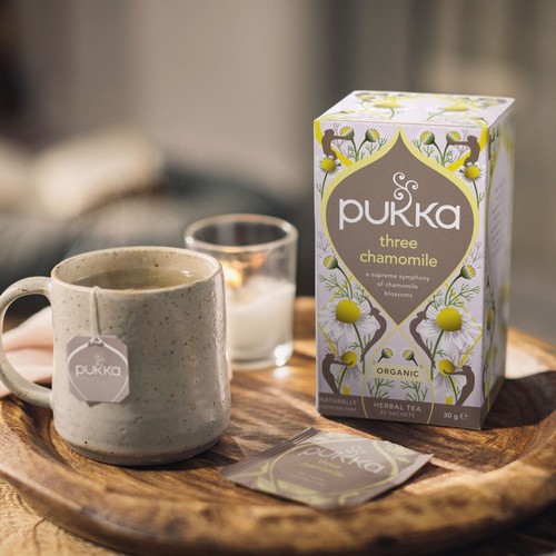 Pukka Organic Three Chamomile Tea x20 Home-Compostable Herbal Tea Bags