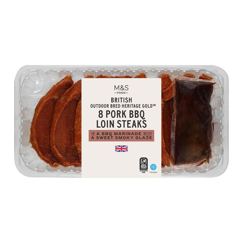 M&S Heritage Gold British Sweet & Smoky Pork Loin Steaks