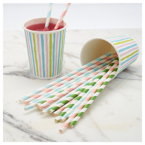 Duni Bio Pastel Recyclable Paper Straws