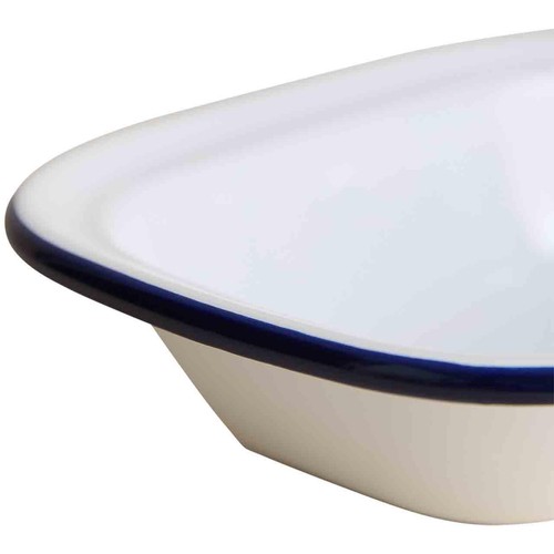 M&S Enamel 20cm Pie Dish, Dark Blue