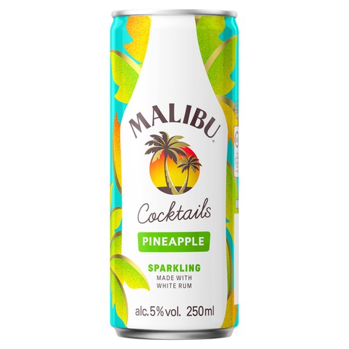 Malibu Coconut Rum & Pineapple Sparkling Cocktail Pre-Mixed Can