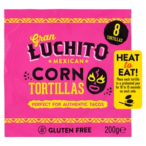 Gran Luchito Corn Gluten Free Small Shell Tortilla Taco Wraps