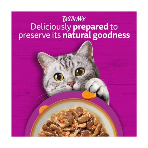 Whiskas 1+ Tasty Mix Country Collection Adult Wet Cat Food Pouch in Gravy