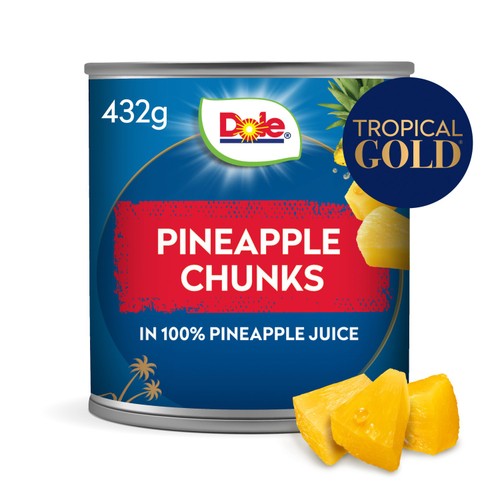 Dole Pineapple chunks in juice cans