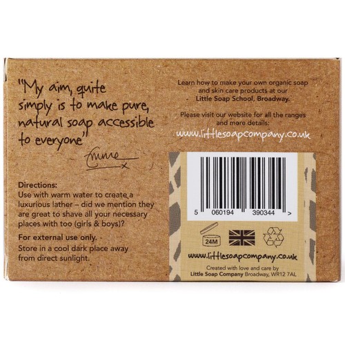 Little Soap Company Organic Bar Soap Unperfumed for Sensitive Skin