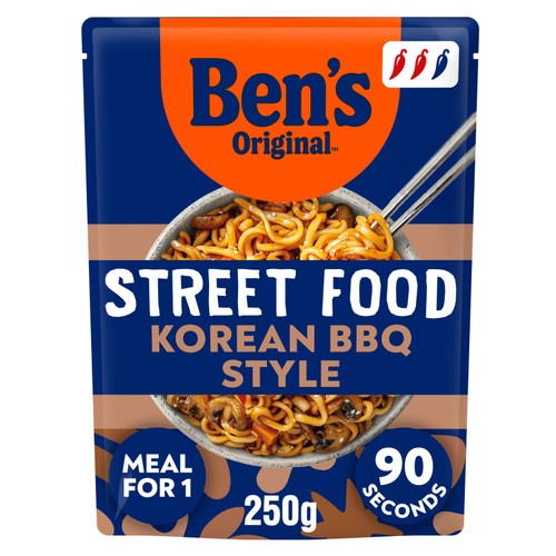 Ben's Original Street Food Microwave Noodles Korean BBQ Style