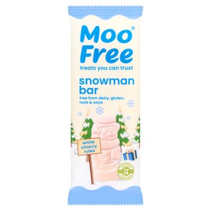 Moo Free White Chocolate Snowman Bar