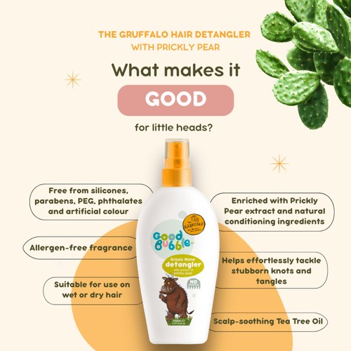 Good Bubble The Gruffalo Grizzly Mane Detangler with Prickly Pear