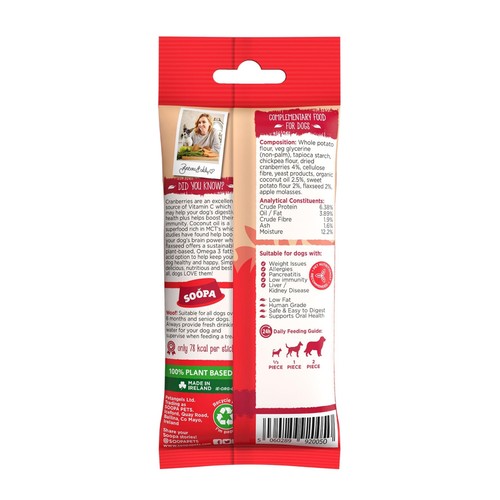 Soopa Cranberry & Sweet Potato Dental Sticks Dog Treats