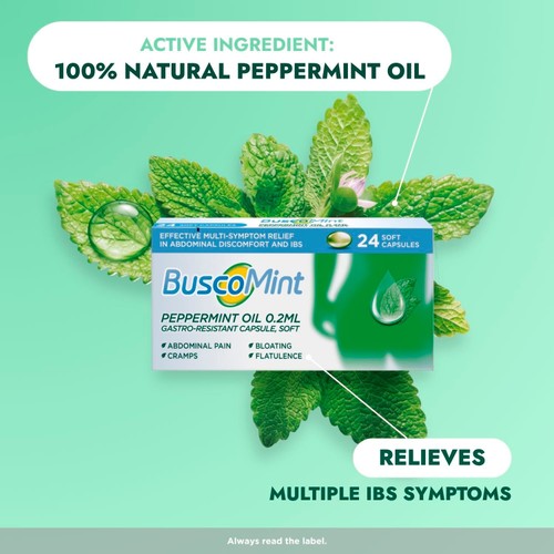 Buscomint 0.2 ml Peppermint Oil IBS Multi Symptom Treatment