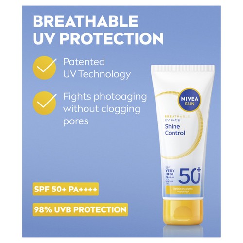 NIVEA SUN UV Face SPF 50 Sun Cream Shine Control
