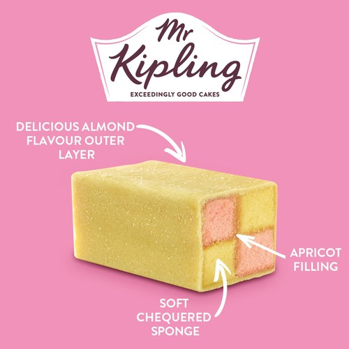 Mr Kipling Battenberg cake