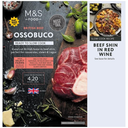 M&S British Beef Ossobuco Frozen