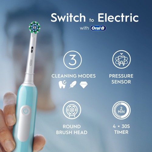 Oral-B Pro 1 Cross Action Blue Electric Toothbrush