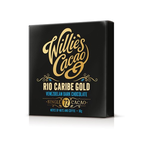 Willie's Cacao Rio Caribe 72% Dark Chocolate Bar Vegan