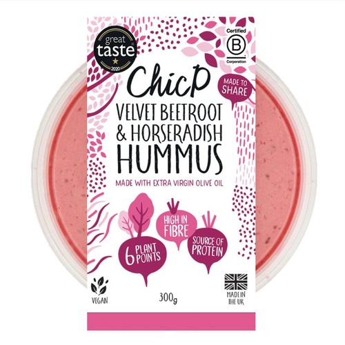 ChicP Sharing Table Velvet Beetroot & Horseradish Hummus Pot