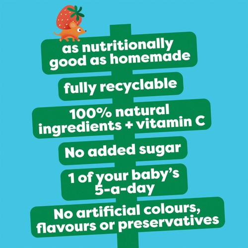 Heinz Apple & Strawberry Baby Food Fruit Puree Pouch 6+ Months