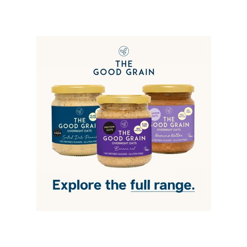 The Good Grain High Protein Overnight Oats Banana Nut