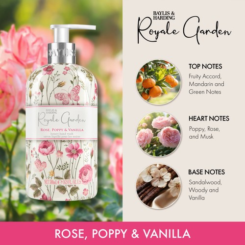 Baylis & Harding Royale Garden Rose, Poppy & Vanilla Hand Wash