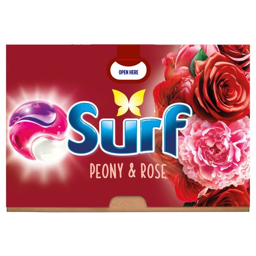 Surf Peony & Rose 3 in 1  Laundry Washing Detergent Capsules 15 Washes