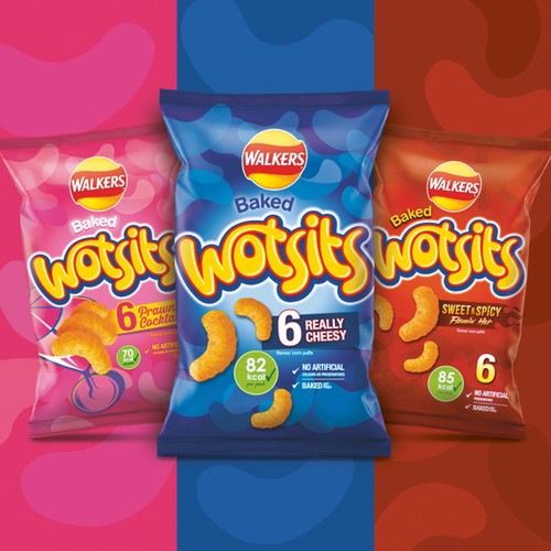 Walkers Wotsits Really Cheesy Multipack Snacks Crisps 6x16.5g