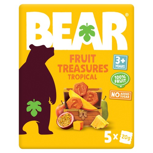 BEAR Tropical Fruit Treasures Kids Snack Multipack