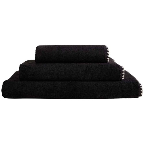 M&S Blanket Stitch Egyptian Bath Sheet, Black