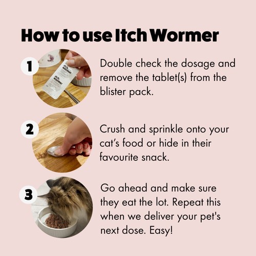 Itch Wormer Tablet Treatment For Cats (1kg +)