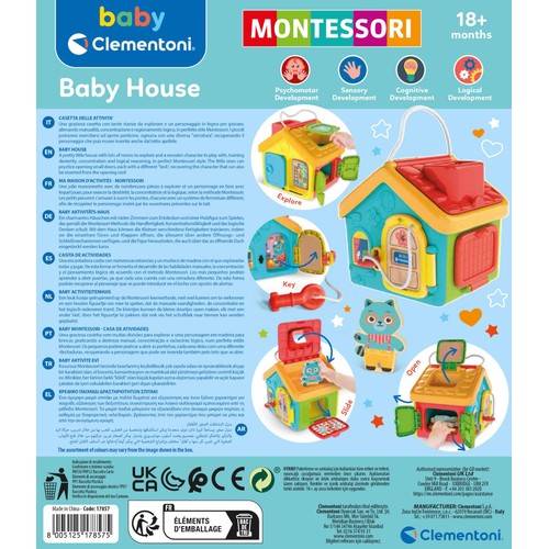 Baby Clementoni Montessori Baby Lock & Key Activity House