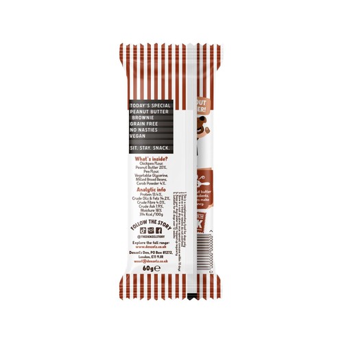 Denzels Peanut Butter Brownie Soft-Baked Bars for Dogs