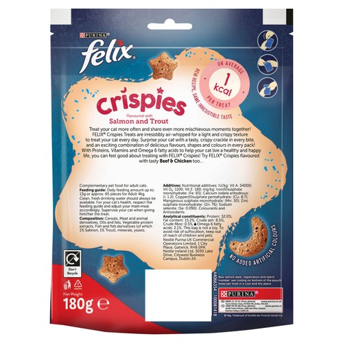 Felix Crispies Salmon and Trout Cat Treats 