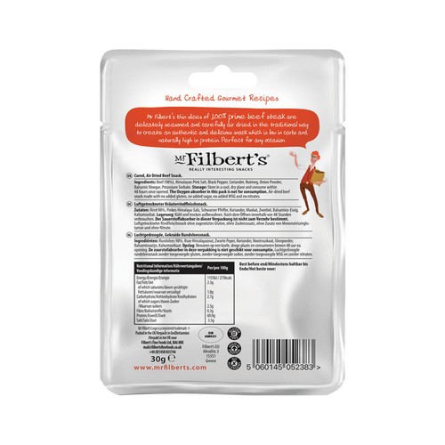 Mr Filberts Traditional Beef Biltong - Original