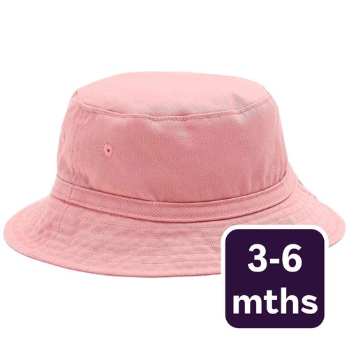 M&S Baby Cotton Bucket Hat, 3-6M, Pink